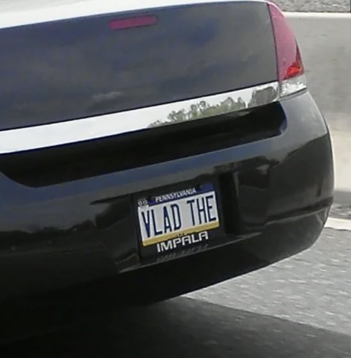 Vehicle registration plate - Pennsylvania Vlad The Impala